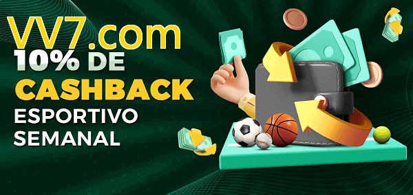 10% de bônus de cashback na VV7.com