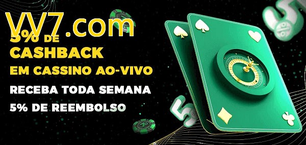 Promoções do cassino ao Vivo VV7.com